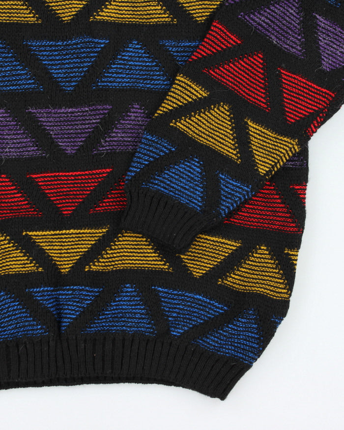Vintage Signor Angelo Wool Blend Patterned Knit Jumper - M