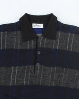 Vintage Leo Rossi Striped Merino Blend Collared Knit Jumper - XL