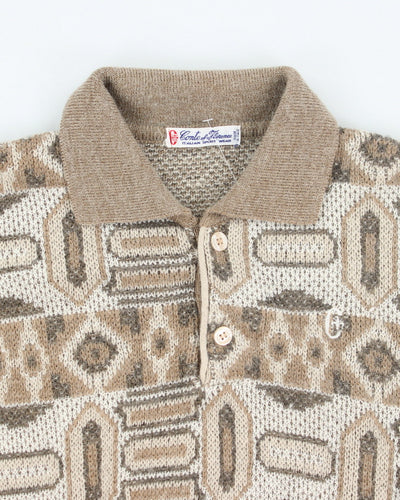 Vintage Conte of Florence Chunky Collared Knit Jumper - L