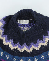 Vintage 80's Amos and Andes Chunky Wool Patterned Knit Jumper - M