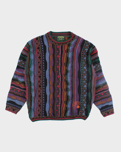 Vintage Tosani Heavyweight Patterned Knit Jumper - L