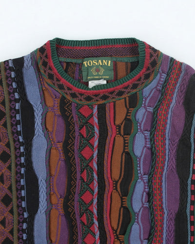 Vintage Tosani Heavyweight Patterned Knit Jumper - L