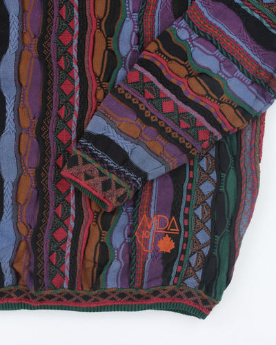 Vintage Tosani Heavyweight Patterned Knit Jumper - L