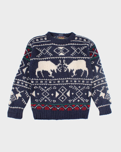 Vintage 90's Ralph Lauren Handmade Wool Knit Jumper - L