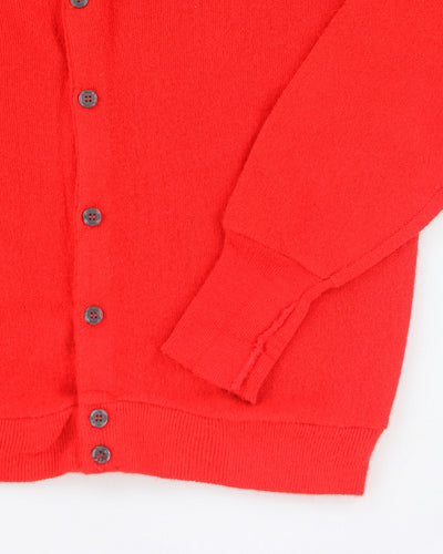 Vintage 80's Lacoste Blue Crocodile Button Up Cardigan - L