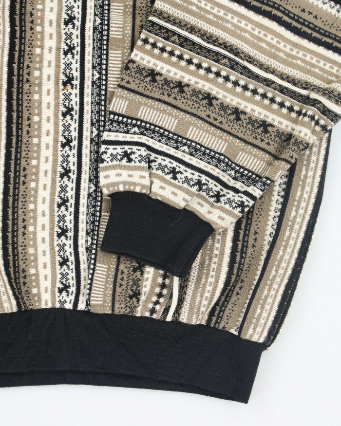 Vintage 90's Tundra Patterned Chunky Knit Jumper - M