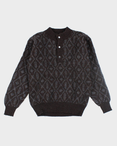 Vintage 90's Leo Chevlier Pure Wool Chunky Knit Jumper - S