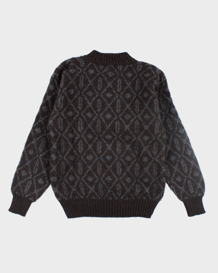 Vintage 90's Leo Chevlier Pure Wool Chunky Knit Jumper - S