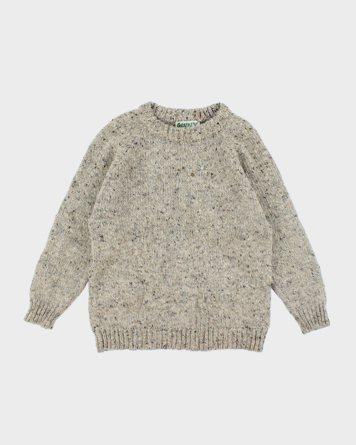 Vintage 90's Donegal Heavyweight Pure Wool Knit Jumper - L