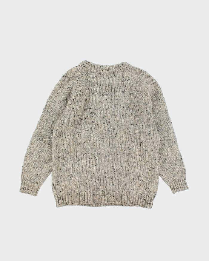 Vintage 90's Donegal Heavyweight Pure Wool Knit Jumper - L