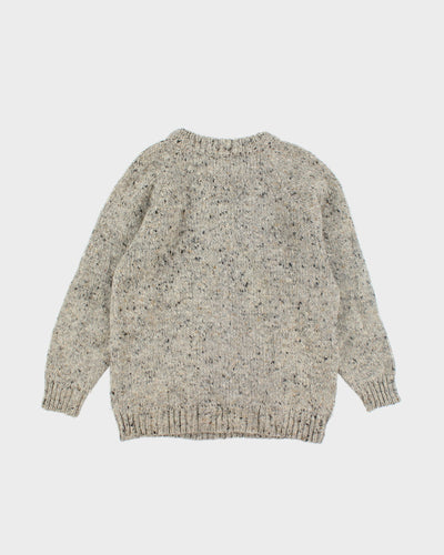 Vintage 90's Donegal Heavyweight Pure Wool Knit Jumper - L