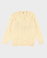 Vintage W&amp;J Wilson V-Neck Pure Wool Knit Jumper - L