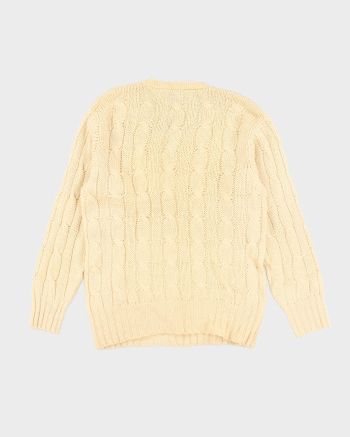 Vintage W&amp;J Wilson V-Neck Pure Wool Knit Jumper - L