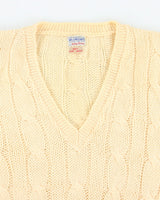 Vintage W&amp;J Wilson V-Neck Pure Wool Knit Jumper - L