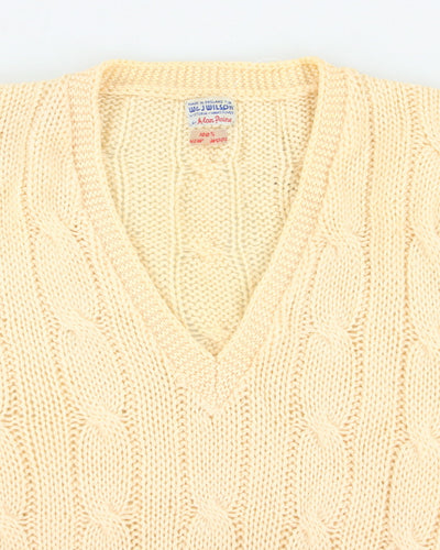 Vintage W&J Wilson V-Neck Pure Wool Knit Jumper - L