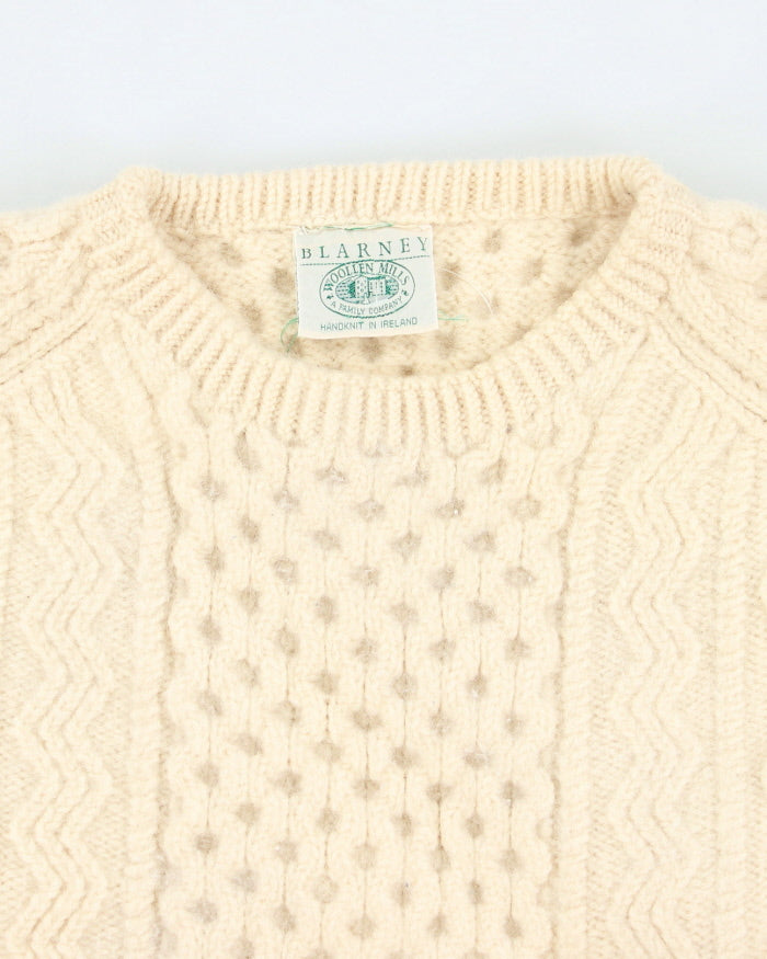 Vintage Heavyweight Blarney Aran Chunky Wool Knit Jumper - L