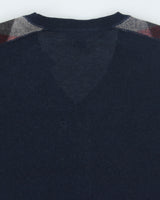 Vintage Burberry V-Neck Cashmere Blend Knit Jumper - M
