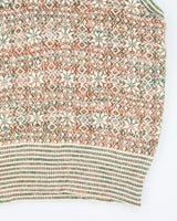 Vintage Caldwell Patterned V-Neck Tank Knit Jumper - M