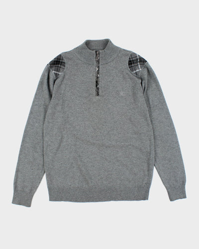 Burberry Wool & Cashmere Quarter Zip Jumper - XXL