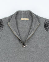 Burberry Wool &amp; Cashmere Quarter Zip Jumper - XXL