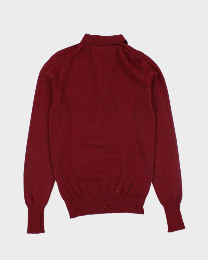 Vintage 80's Lambswool Button Up Longsleeve Knit Jumper - S