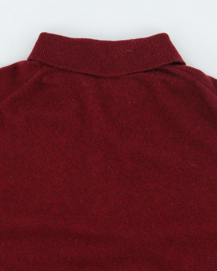 Vintage 80's Lambswool Button Up Longsleeve Knit Jumper - S
