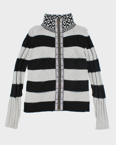 Dolce & Gabbana Knit Wool Blend Zip-up Cardigan - M