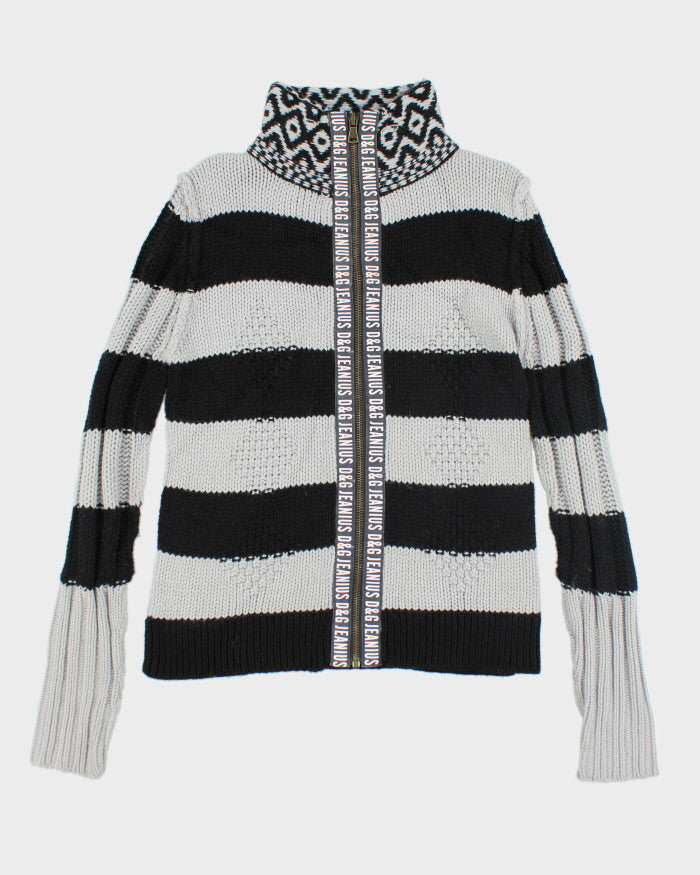 Dolce & Gabbana Knit Wool Blend Zip-up Cardigan - M