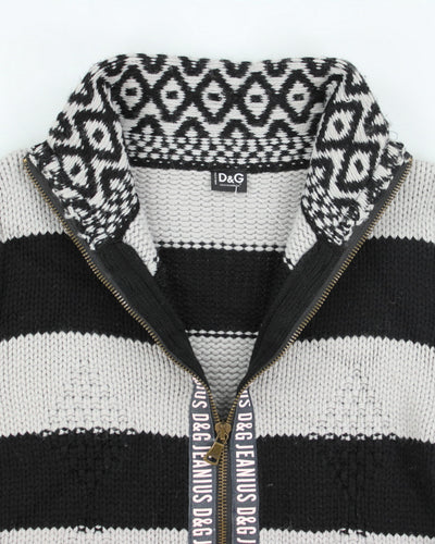 Dolce & Gabbana Knit Wool Blend Zip-up Cardigan - M