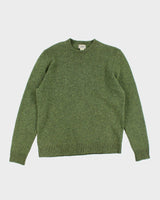 Vintage L.L.Bean Green Wool Knit Jumper - M
