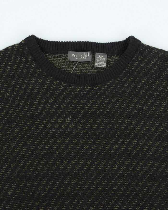 Vintage 90's Van Heusen Chunky Wool Blend Knit Jumper - L