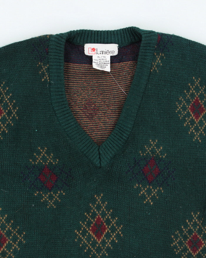 Vintage 90's Lumiere Chunk Tanl Knit Jumper - XL