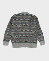Vintage La Salino Wool Zip-up Jumper - XL