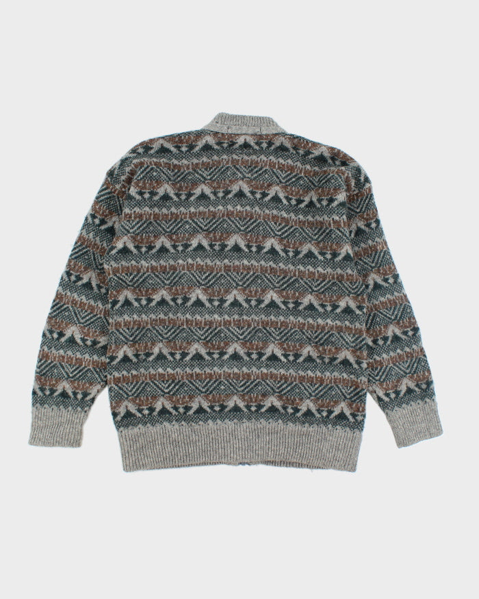 Vintage La Salino Wool Zip-up Jumper - XL