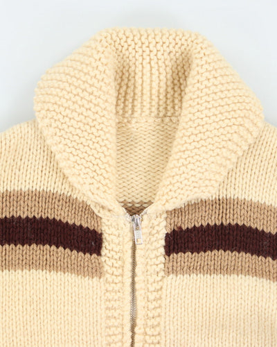 Vintage 90's Cowichan Chunky Zip Knit Jumper - S