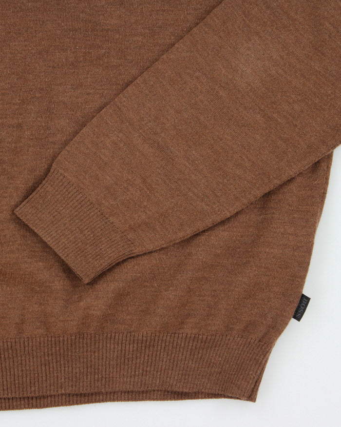Hugo Boss Brown Wool Jumper - XL