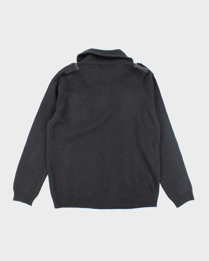 Vintage Distinction Wool Blend Quarter Zip Jumper - L