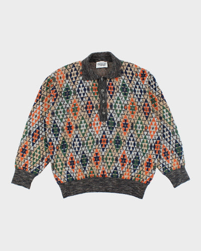 Vintage Y2K Missoni Patterned Long Sleeve Button Up Knit - L