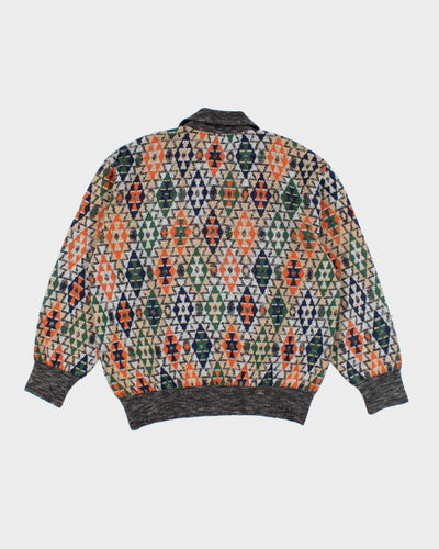Vintage Y2K Missoni Patterned Long Sleeve Button Up Knit - L