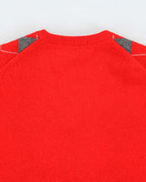 Vintage 90's Burberry Pure Lambswool V-Neck Knit Jumper - L