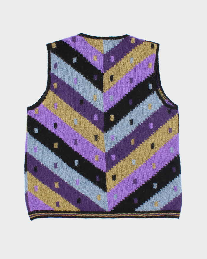 Vintage Minkha Alpaca Zip-up Knit Vest - L