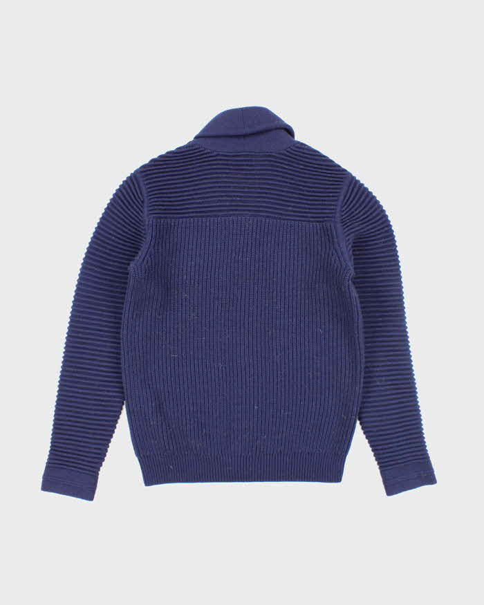 Armani Exchange Navy Wool Blend Cardigan - S