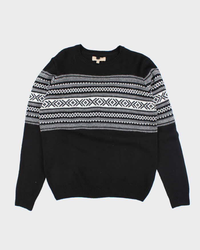Vintage 2000's Burberry Brit Patterned Knit Jumper - M