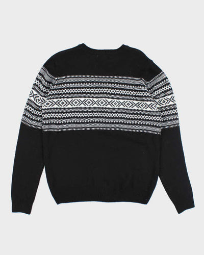 Vintage 2000's Burberry Brit Patterned Knit Jumper - M