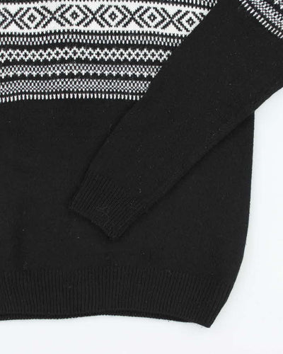 Vintage 2000's Burberry Brit Patterned Knit Jumper - M