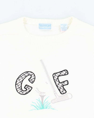 Vintage 90's Slazenger GOLF Graphic Knit Jumper - L