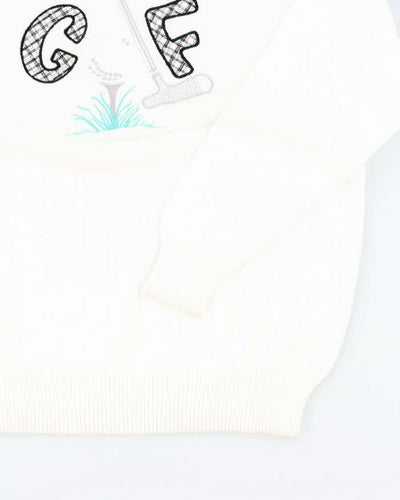 Vintage 90's Slazenger GOLF Graphic Knit Jumper - L