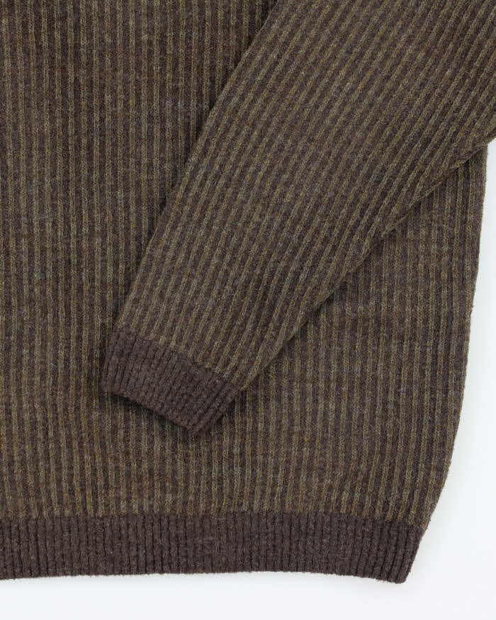 Vintage 90's London Fog Heavyweight Ribbed Knit Jumper - XL