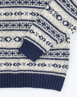 Vintage 90's Eddie Bauer Heavyweight Chunky Patterned Knit Jumper - M