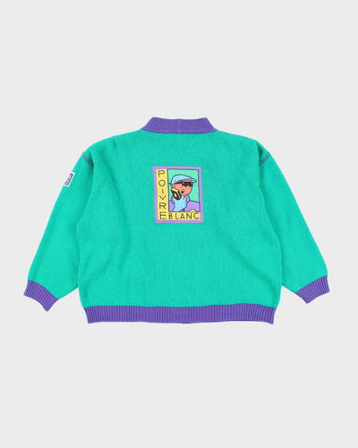 Vintage 90's Poivre Blanc Block Colour Chunky Knit Jumper - L